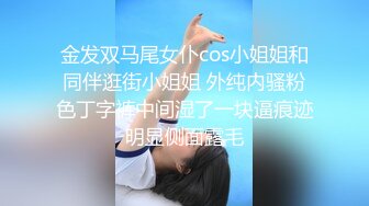 金发双马尾女仆cos小姐姐和同伴逛街小姐姐 外纯内骚粉色丁字裤中间湿了一块逼痕迹明显侧面露毛