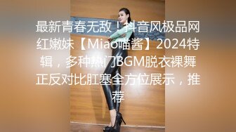 最新青春无敌！抖音风极品网红嫩妹【Miao喵酱】2024特辑，多种热门BGM脱衣裸舞正反对比肛塞全方位展示，推荐