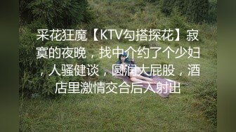 采花狂魔【KTV勾搭探花】寂寞的夜晚，找中介约了个少妇，人骚健谈，圆润大屁股，酒店里激情交合后入射出