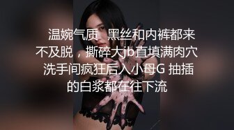 ✨温婉气质✨黑丝和内裤都来不及脱，撕碎大jb直填满肉穴 洗手间疯狂后入小母G 抽插的白浆都在往下流